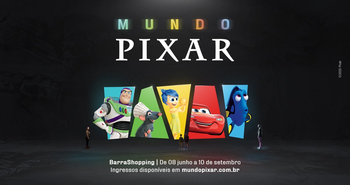 Mundo Pixar Barra Shopping: Exposição Mundo Pixar está no Barra Shopping até Setembro